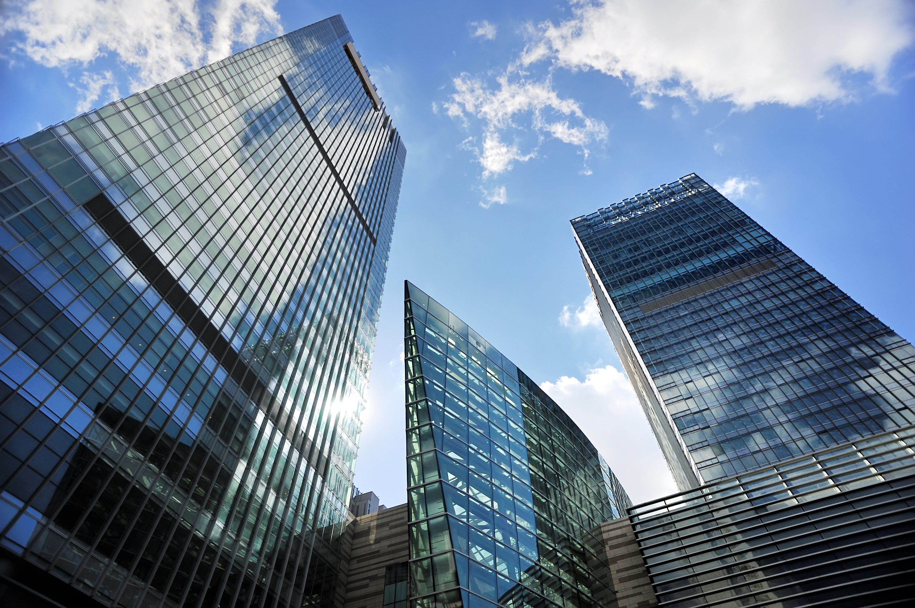 High rise buildings in city